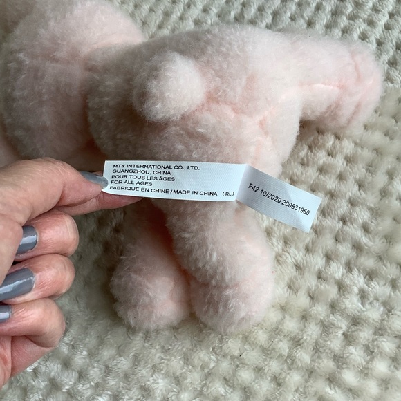 MTY International Co Fuzzy Plush Pink Rattle Bunny Rabbit Stuffed Animal Toy - Picture 11 of 12